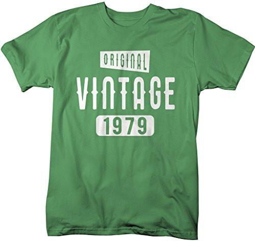 Shirts By Sarah Men's Original Vintage Birthday Year Shirts Made In 1979 T-Shirt-Shirts By Sarah