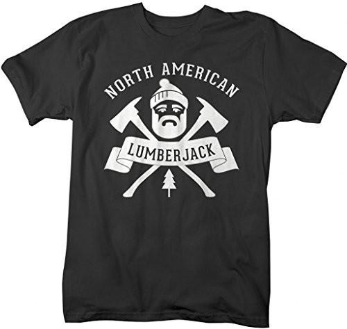 Shirts By Sarah Men's North American Lumberjack T-Shirt Woodsman-Shirts By Sarah