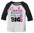 Shirts By Sarah Toddler Santa Promoting Big Sister Christmas T-Shirt Baby Reveal-Shirts By Sarah