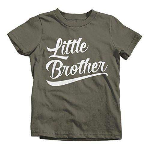 Shirts By Sarah Boy's Little Brother T-Shirt Sibling Shirts Matching Tees-Shirts By Sarah