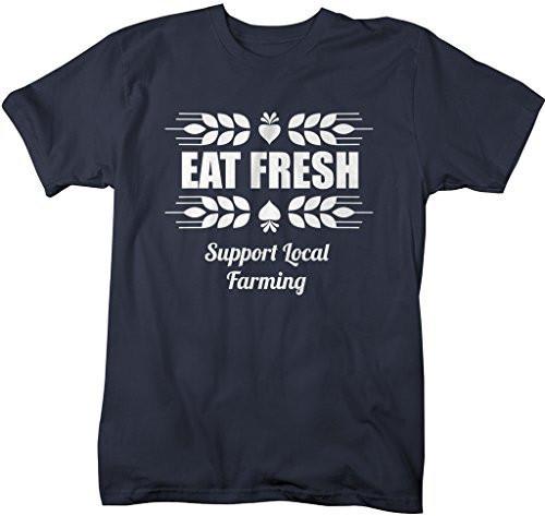 Shirts By Sarah Men's Support Local Farming T-Shirt Fresh Food Shirts-Shirts By Sarah
