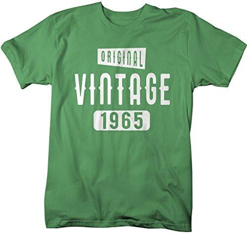 Shirts By Sarah Men's Original Vintage Birthday Year Shirts Made In 1965 T-Shirt-Shirts By Sarah
