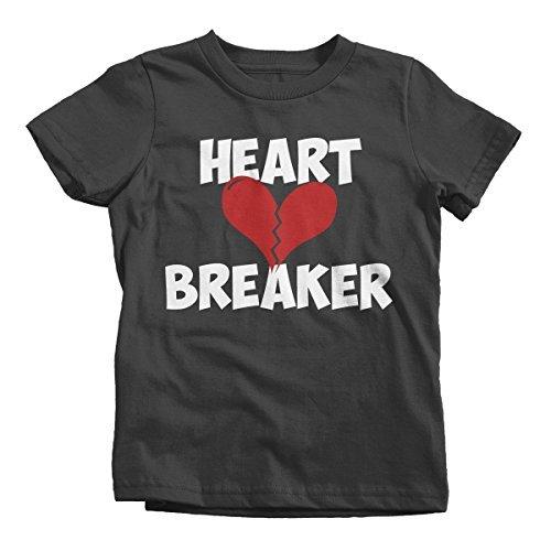 Shirts By Sarah Youth Heart Breaker Kids Funny Valentine's Day T-Shirt Boy's Girl's-Shirts By Sarah