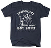 Shirts By Sarah Men's Funny Firefighter T-Shirt Find Hot Leave Wet Shirts