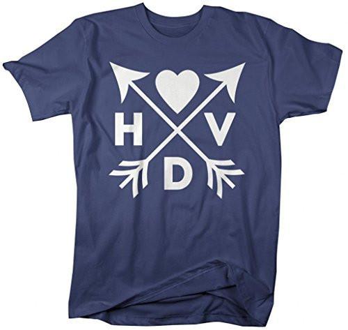 Shirts By Sarah Men's Hipster HVD Valentine's Day T-Shirt Arrows Happy Shirts-Shirts By Sarah