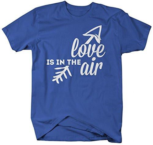Shirts By Sarah Men's Valentine's T-Shirt Love In The Air Arrow Shirts-Shirts By Sarah