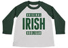 Shirts By Sarah Boy's Funny St. Patrick's Day Shirt Original Irish Hooligan 3/4 Sleeve Raglan Shirts