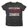 Shirts By Sarah Boy's Professional Little Brother T-Shirt Cute Sibling Shirt