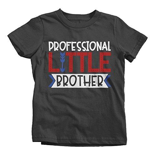 Shirts By Sarah Boy's Professional Little Brother T-Shirt Cute Sibling Shirt-Shirts By Sarah