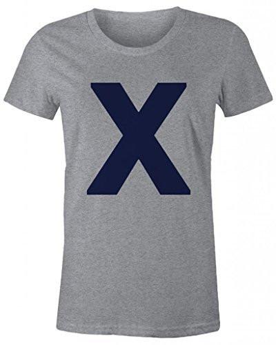 Shirts By Sarah Women's Matching Valentine's Day Couples T-Shirts XO (X Half)-Shirts By Sarah