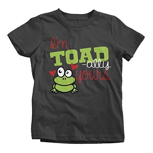 Shirts By Sarah Youth Toadally Yours Kids Funny Frog Valentines Day T-Shirt Boy's Girl's-Shirts By Sarah