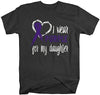 Shirts By Sarah Men's Purple Ribbon Shirt Wear For Daughter T-Shirt Awareness Support Shirt