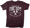 Shirts By Sarah Men's Firefighter T-Shirt Property Of Fire Dept Shirts