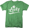 Shirts By Sarah Men's Lucky St. Patrick's Day T-Shirt Clover Luck Shirts