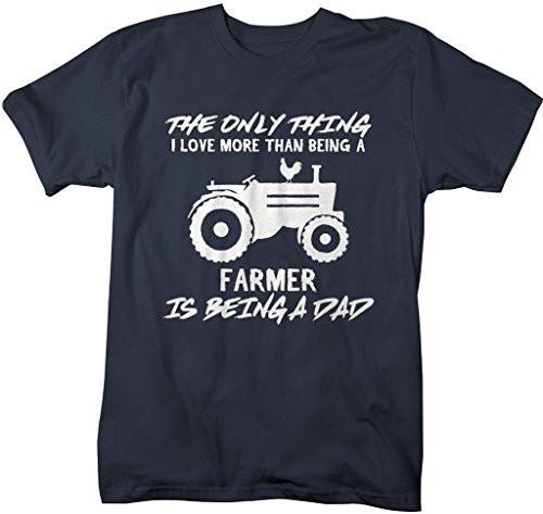 Shirts By Sarah Men's Love Farmer T-Shirt Love Being Dad Gift Farming Shirt-Shirts By Sarah