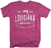 Shirts By Sarah Men's Louisiana State Slogan Shirt Fall In Love T-Shirt Est. 1812