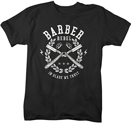 Shirts By Sarah Men's Barber Shirts In Blade We Trust T-Shirt For Barbers-Shirts By Sarah