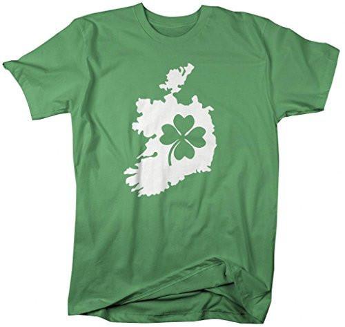 Shirts By Sarah Men's Ireland Clover St. Patrick's Day T-Shirt-Shirts By Sarah