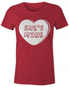 Shirts By Sarah Women's Matching Valentine's Day Couples T-Shirts She's Mine Heart Shirts