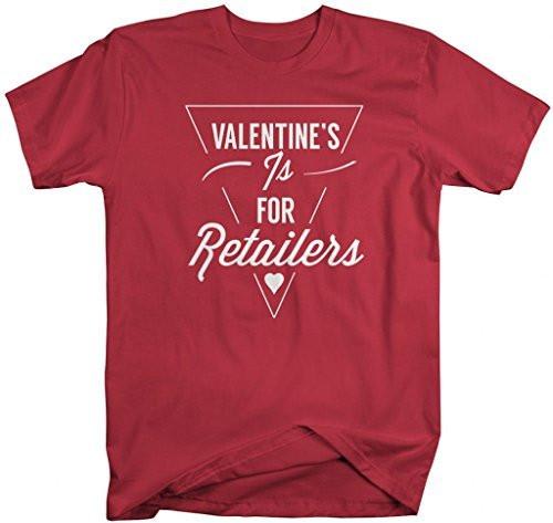 Shirts By Sarah Men's Ironic Valentine's Hipster T-Shirt Funny Shirts-Shirts By Sarah