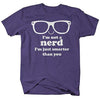 Shirts By Sarah Men's Unisex Geek T-Shirt Smarter Than You Funny Nerd Shirt