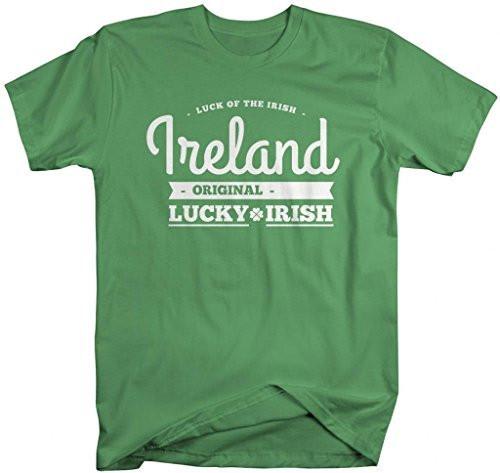 Shirts By Sarah Men's Saint Patrick's Day T-Shirt Ireland Original Lucky Irish-Shirts By Sarah