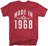 Shirts By Sarah Men's Made In 1968 Birthday T-Shirt Retro Star Custom Shirts