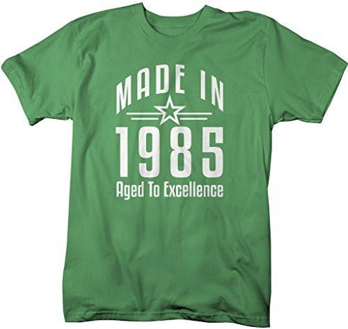 Shirts By Sarah Men's Made In 1985 Birthday T-Shirt Aged To Excellence Shirts-Shirts By Sarah