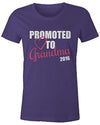 Women's Promoted To Grandma 2016 T-Shirt New Grandparents Baby Reveal