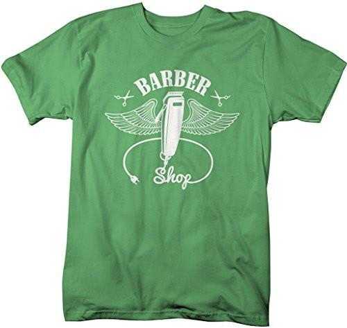 Shirts By Sarah Men's Barber Shirts Clippers Wings Clippers Shirt For Barbers-Shirts By Sarah