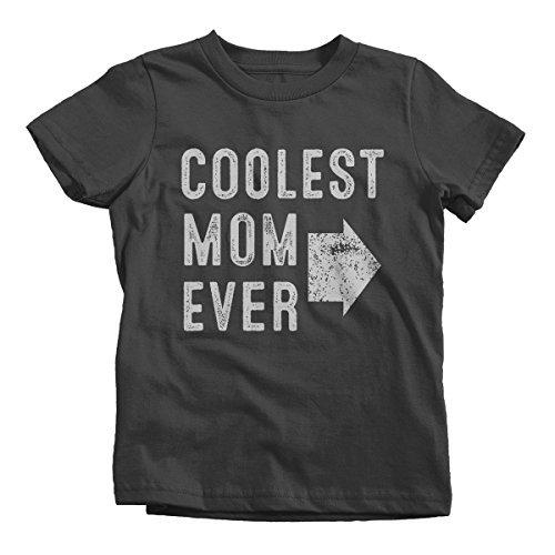 Shirts By Sarah Youth Matching Coolest Mom Ever T-Shirt Boy's Girl's Left-Shirts By Sarah
