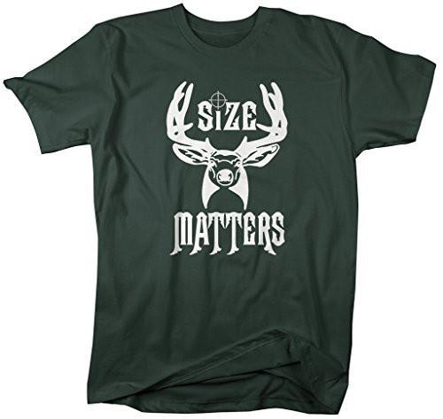 Shirts By Sarah Men's Funny Hunting T-Shirt - Size Matters Deer Shirts-Shirts By Sarah