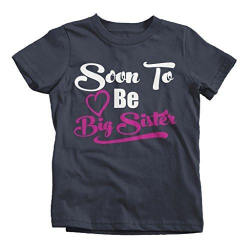 Shirts By Sarah Big Girl's Big Sister To Be T-Shirt-Shirts By Sarah