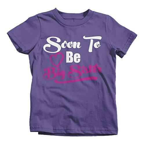 Shirts By Sarah Little Girl's Big Sister To Be Toddler T-Shirt Sibling-Shirts By Sarah