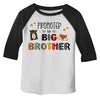 Shirts By Sarah Boy's Toddler Promoted To Big Brother Bear 3/4 Sleeve Raglan Tee