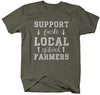 Shirts By Sarah Men's Support Local Farmers T-Shirt Fresh Natural Farming Shirt