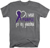 Shirts By Sarah Men's Purple Ribbon Shirt Wear For Grandma T-Shirt Awareness Support Shirt