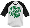 Shirts By Sarah Youth Lucky Charm T-Shirt ST. Patrick's Day Clover Raglan Tee