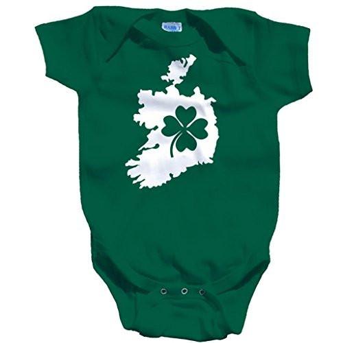 Shirts By Sarah Baby St. Patrick's Day Creeper Irish Pride Ireland Clover One Piece Creeper-Shirts By Sarah