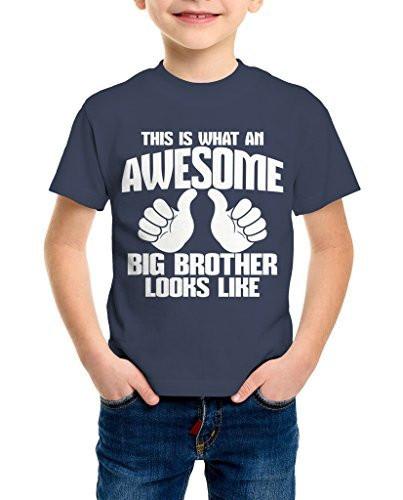 Shirts By Sarah Boy's Awesome Big Brother T-Shirt-Shirts By Sarah
