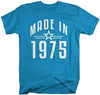 Shirts By Sarah Men's Made In 1975 Birthday T-Shirt Retro Star Custom Shirts