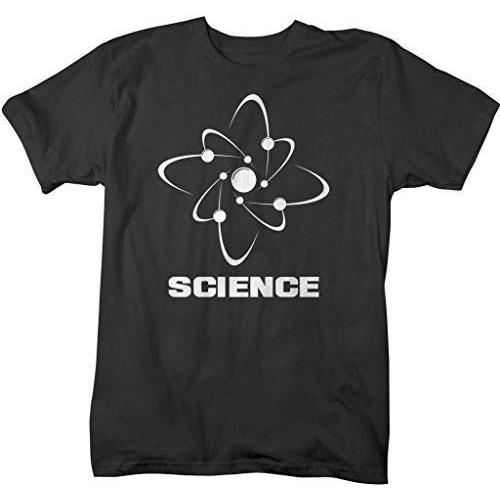 Shirts By Sarah Men's Geek Science Atom Shirts Scientist T-Shirts-Shirts By Sarah