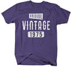 Shirts By Sarah Men's Original Vintage Birthday Year Shirts Made In 1975 T-Shirt