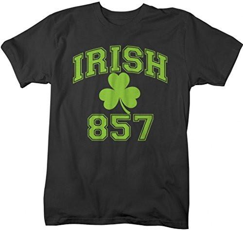 Shirts By Sarah Men's St. Patrick's Day Area Code T-Shirt Boston Irish 857-Shirts By Sarah