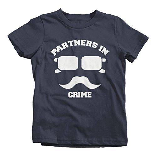 Shirts By Sarah Boy's Best Friend T-Shirts Partners In Crime Hipster Mustache-Shirts By Sarah