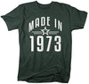 Shirts By Sarah Men's Made In 1973 Birthday T-Shirt Retro Star Custom Shirts
