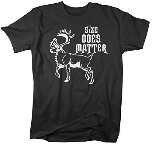Shirts By Sarah Men's Funny Hunting Size Matters Moose T-Shirt Hunter-Shirts By Sarah