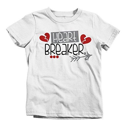 Shirts By Sarah Youth Heart Breaker Kids Funny Arrow Valentine's Day T-Shirt Boy's Girl's-Shirts By Sarah
