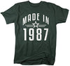Shirts By Sarah Men's Made In 1987 Birthday T-Shirt Retro Star Custom Shirts