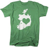 Shirts By Sarah Men's Love Ireland Outline Heart Pride St. Patrick's Day T-Shirt